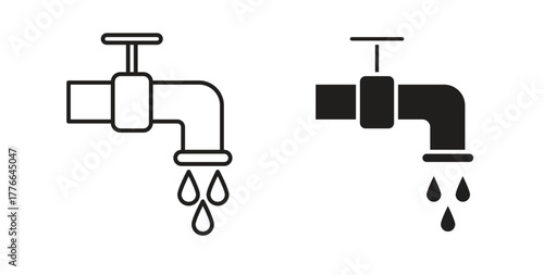 Tap icon line. eps 10 vector illustration