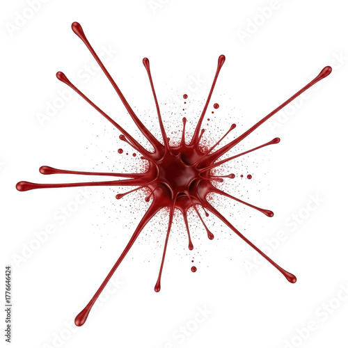 Blood Splatter Realistic Droplets Accident Liquid Graphic Element Illustration Design Abstract Art Background