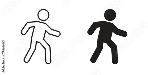 Walking icon line. eps 10 vector illustration