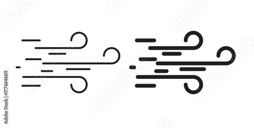 Windy icon line. eps 10 vector illustration