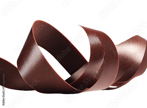 Chocolate shavings in a dynamic swirl