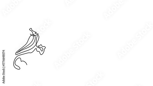 Wallpaper Mural Animated self drawing of continuous line draw Fried crispy chicken legs. Hot delicious American fried chickens  Full length one line animation. 4K Torontodigital.ca