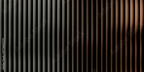 iridescent Abstract fractal ripple glass distortion effect background. Ribbed glass texture with vibrant gradients smooth fluted vertical lines. Reeded Bold dynamic design blending futuristic tones