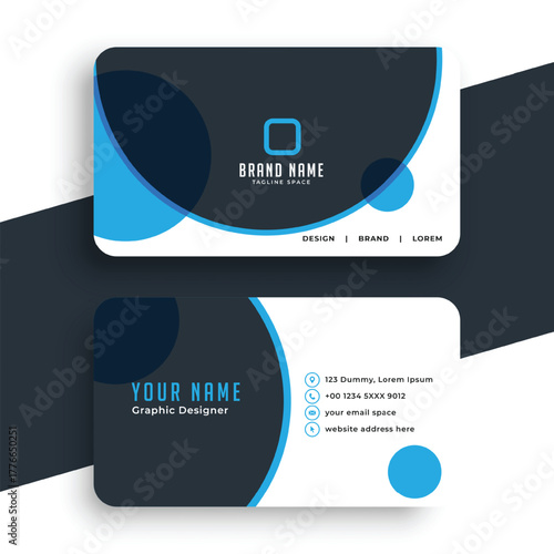 geometric style corporate identity card layout a printable design