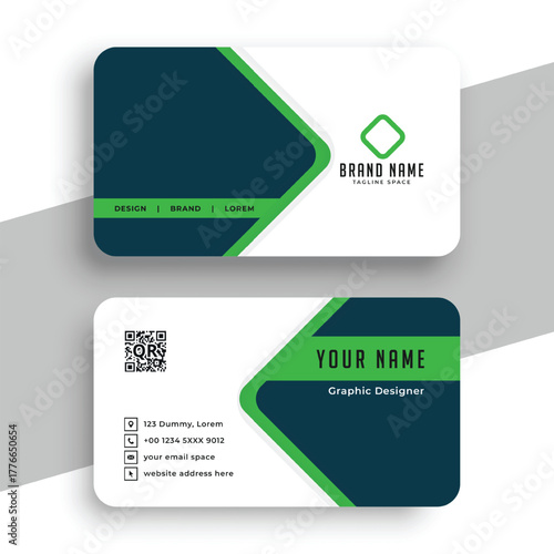 abstract corporate business card template for individual contact