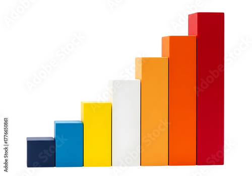 Colorful Bar Chart Blocks Increasing in Height rising Free Download Colorful Bar Chart Blocks Increasing in Height rising - GFXLoad