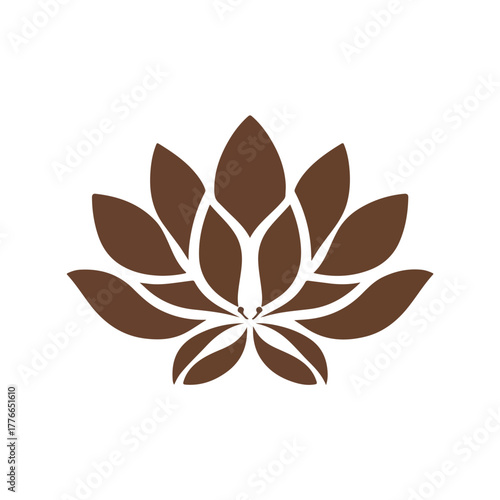  Lotus flower symbol pure floral nature wellness design
