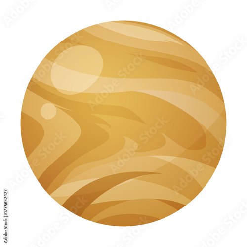 雲に覆われた金星のイラスト