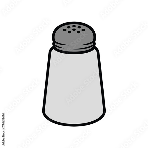 Simple salt shaker seasoning kitchen ingredient illustration
