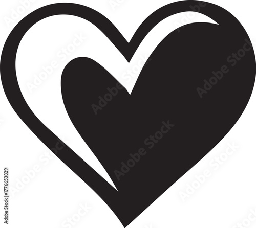 Hand Drawn Icon Heart Vector Graphic Design