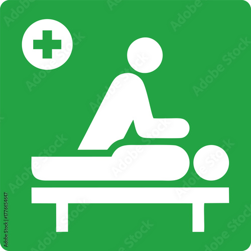 first aid resuscitation symbol depicting cpr chest compressions emergency medical assistance icon