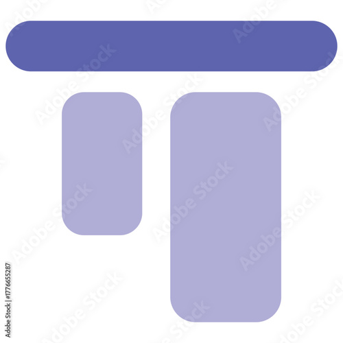Align Top Icon Vector Stock Illustration