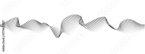 Flowing particles wave dot liquid black for energy transfer, web site, music poster, presentation, connection vector