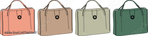 Colorful Bags A Set of Stylish Tote Accessories for Diverse Occasions