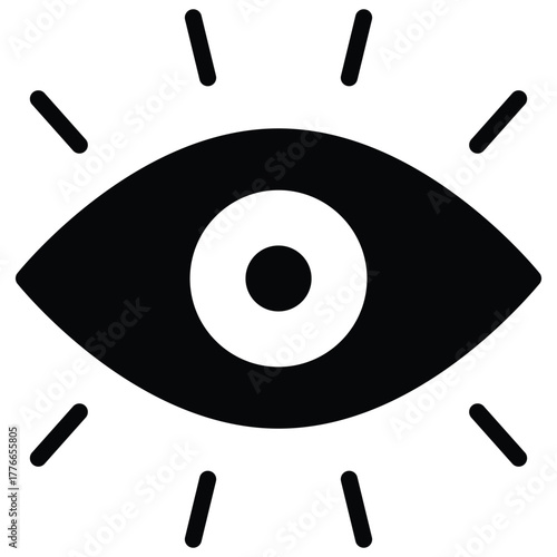 View Icon Vector Stock Illustration