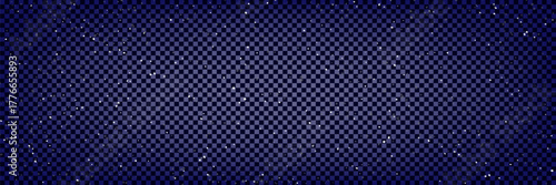 Starry bright night sky transparent background. Falling snow backdrop vector 10 eps