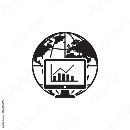 “Global connection, world network, web hosting concept icon.”