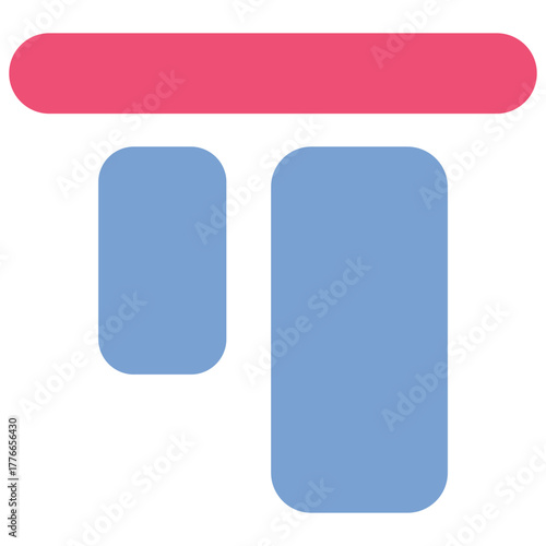 Align Top Icon Vector Stock Illustration