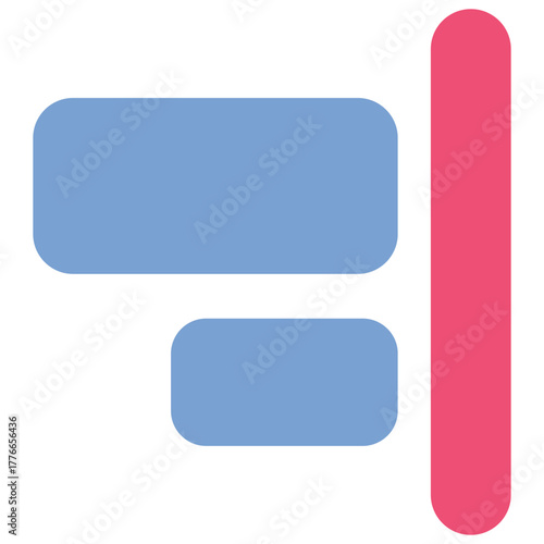 Align Right Icon Vector Stock Illustration