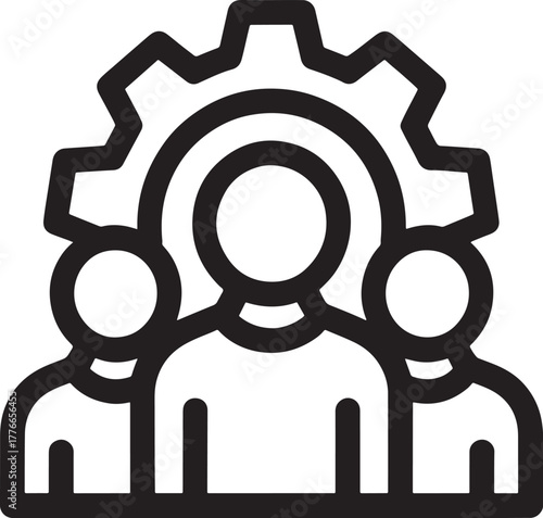 Teamwork and Collaboration Icon people group