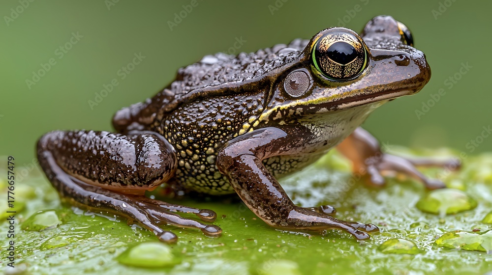 Obraz premium Close-up of a small frog (1)
