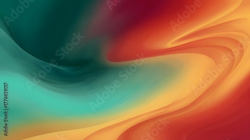 Minimalist abstract gradient background with soft colors blending. Smooth color transitions form a flowing abstract landscape. Artistic fluid abstract background.