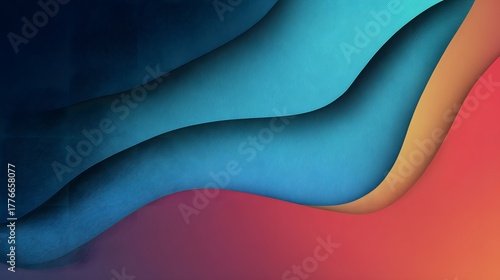 Minimalist abstract gradient background with soft colors blending. Smooth color transitions form a flowing abstract landscape. Artistic fluid abstract background.