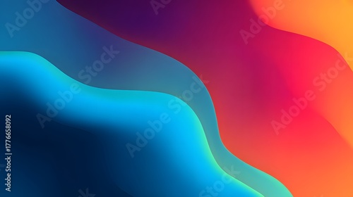 Minimalist abstract gradient background with soft colors blending. Smooth color transitions form a flowing abstract landscape. Artistic fluid abstract background.