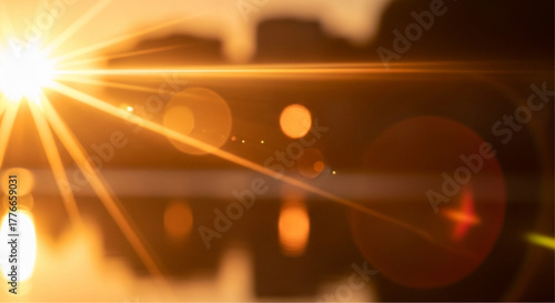 A radiant sun bursts forth, illuminating the cityscape with its warm embrace, creating a mesmerizing spectacle of light and shadow, capturing the essence of a beautiful day. vector illustration