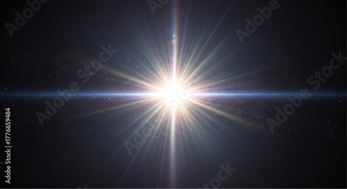 A captivating display of luminous energy erupts, with light radiating outward from a central point, evoking a sense of wonder and cosmic phenomena. vector illustration