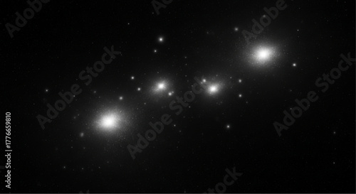 A celestial display of starlight glimmers against the vast, dark expanse of the cosmos. Capturing the breathtaking beauty and mystery of the universe. vector illustration