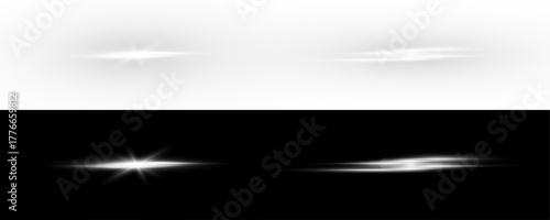 Glowing laser beam with radiant light streaks and silver starburst shine.