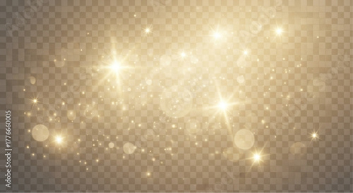 A mesmerizing golden light display, sparkling with a magical, ethereal glow. vector illustration