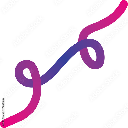 Abstract colorful wavy line