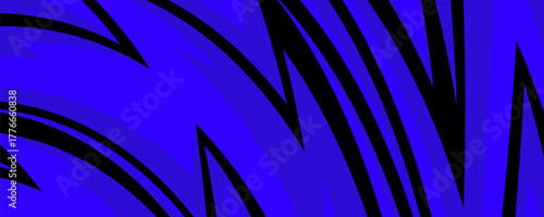 sports background, banner design in blue and black with pointed shapes and empty space