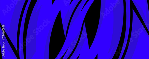 sports background, banner design in blue and black with pointed shapes and empty space