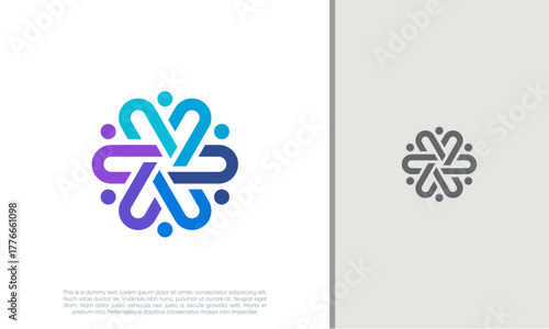 Global Community Logo Icon Elements Template. Community human Logo template vector. Community health care. Abstract Community logo