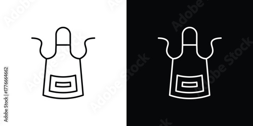 Apron icon pixel perfect. Outline symbol. Simple linear drawing.