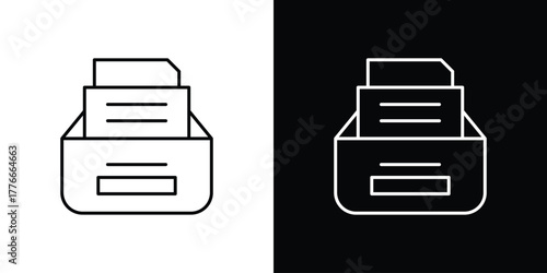 Archive icon pixel perfect. Outline symbol. Simple linear drawing.