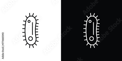 Bacteria icon pixel perfect. Outline symbol. Simple linear drawing.