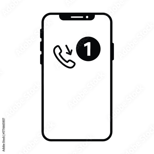 Mobile phone with lock icon vector illustration