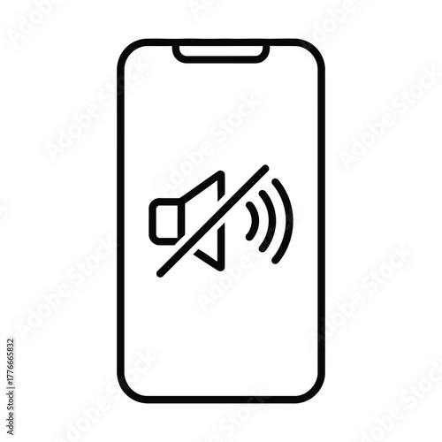Mobile phone with lock icon vector illustration