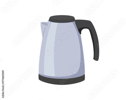 Electric kettle Icon. Stylish electrical kettle isolated on white. Household appliance. Smart kettle. Modern electric