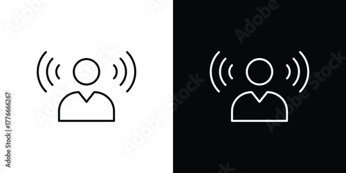 Brand awareness icon pixel perfect. Outline symbol. Simple linear drawing.