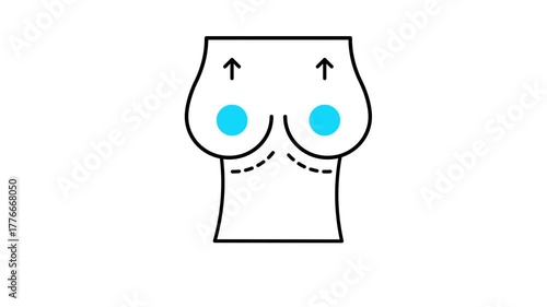 Mastopexy Icon Animated Video With White Background
