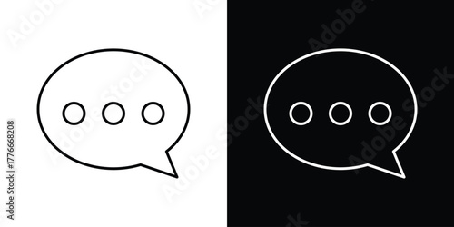 Comments icon pixel perfect. Outline symbol. Simple linear drawing.