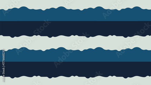 Abstract illustration of horizontal wavy lines in shades of blue and white color palette art