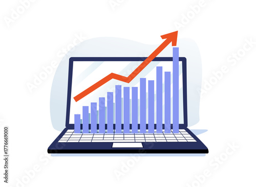 Market research and financial data analysis for growth and strategic planning, Businessman using laptop and tablet