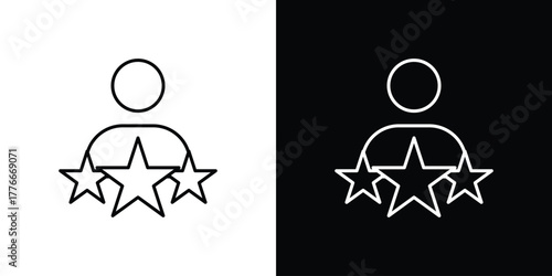Customer satisfaction icon pixel perfect. Outline symbol. Simple linear drawing.