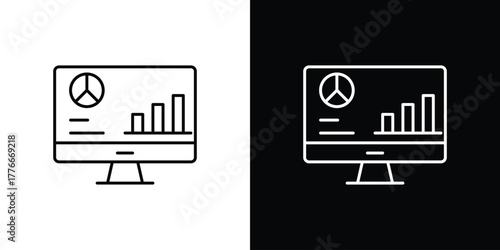Dashboard icon pixel perfect. Outline symbol. Simple linear drawing.